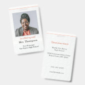 Administratief identiteitsbadge met foto voor teru badge (Voor- en achterkant)