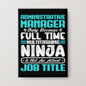 Administratief manager Functietitel Beroepsvaardig Button (Voorkant)