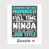 Administratief manager Functietitel Beroepsvaardig Sticker (Vel)
