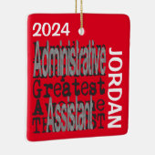 Administratief medewerker Buitengewoon Custom Keramisch Ornament (Rechts)