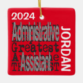 Administratief medewerker Buitengewoon Custom Keramisch Ornament (Voorkant)