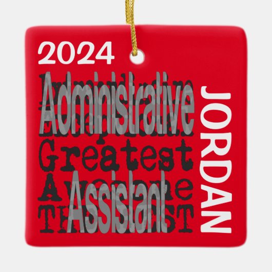 Administratief medewerker Buitengewoon Custom Keramisch Ornament (Voorkant)