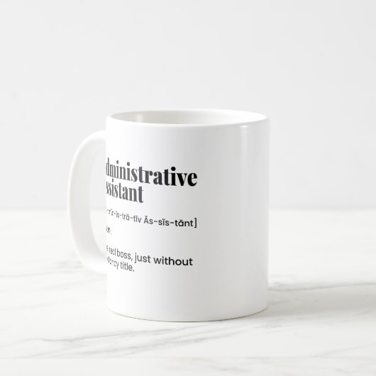 Administratief medewerker, Kantoor-beheerder Koffiemok (Voorkant links)