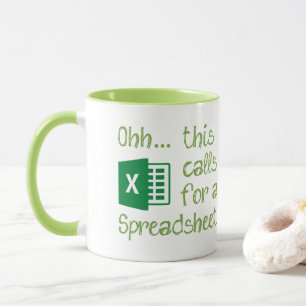 Administratief - Ohh dit vraagt om een Spreadsheet Mok
