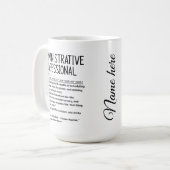 Administratief professional koffiemok (Voorkant links)