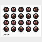 Administratief schoolhulpteam Funny Ck naar school Ronde Sticker (Vel)