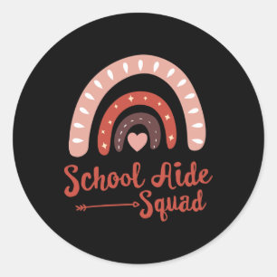 Administratief schoolhulpteam Funny Ck naar school Ronde Sticker