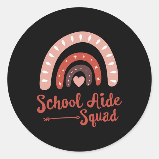 Administratief schoolhulpteam Funny Ck naar school Ronde Sticker (Voorkant)