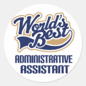 Administratieve Assistent Cadeau Ronde Sticker (Voorkant)