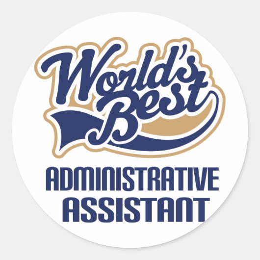 Administratieve Assistent Cadeau Ronde Sticker (Voorkant)