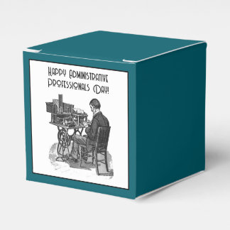 Administratieve Beroepsdag Mannelijke Typist Kunst Bedankdoosjes