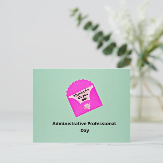 Administratieve dag van de Beroeps Briefkaart (Staand voorkant)