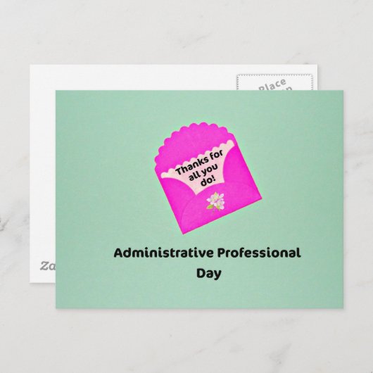 Administratieve dag van de Beroeps Briefkaart (Voorkant / Achterkant)