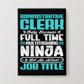 Administratieve klerk Functie Titel Beroep Vaardig Button (Voorkant)