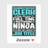Administratieve klerk Functie Titel Beroep Vaardig Sticker (Vel)