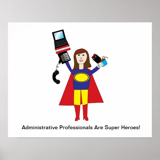 Administratieve professional Hero Personalize Funn Poster (Voorkant)