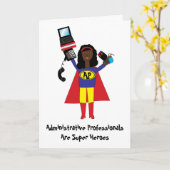 Administratieve Professional Super Hero Black Kaart (Gele Bloem)