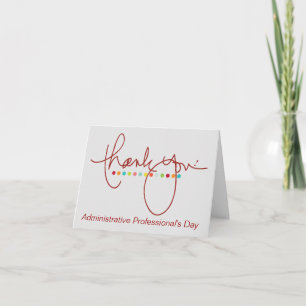 Administratieve professionals bedanken u kaart