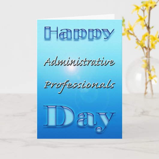 Administratieve Professionals Dag Blauwe Kaarten (Gele Bloem)