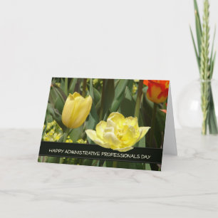 Administratieve professionals Dag-gele tulpen Bedankkaart