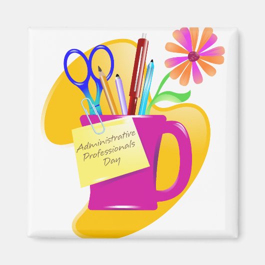 Administratieve Professionals Dag Ontwerp Magneet (Voorkant)