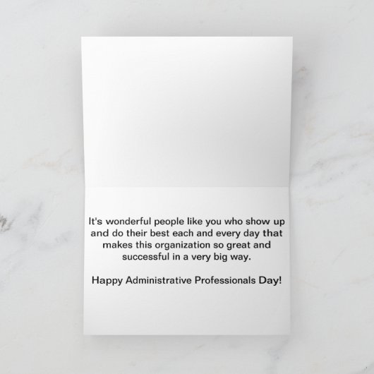 Administratieve Professionals Dag Traditie Kaart (Binnen)