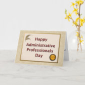 Administratieve Professionals Dag Traditie Kaart (Gele Bloem)