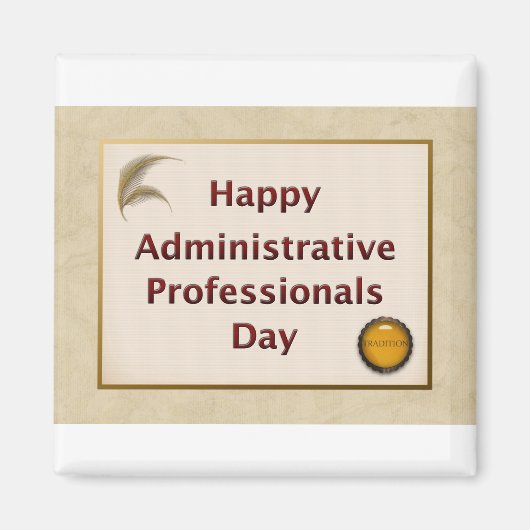 Administratieve Professionals Dag Traditie Magneet (Voorkant)