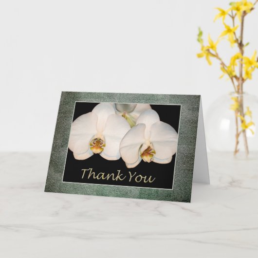 Administratieve Professionals Dag Witte Orchidee Kaart (Gele Bloem)