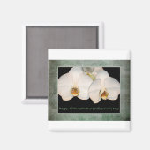 Administratieve Professionals Dag Witte Orchideeën Magneet (Voorkant / Achterkant)