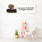 Administratieve professionals Geweldige honden Spandoek (Insitu)