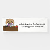 Administratieve professionals Geweldige honden Spandoek (Horizontaal)