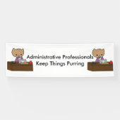 Administratieve professionals houden dingen Spinne Spandoek (Horizontaal)