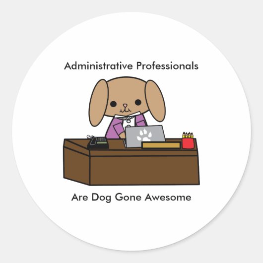Administratieve professionals personaliseren Schat Ronde Sticker (Voorkant)
