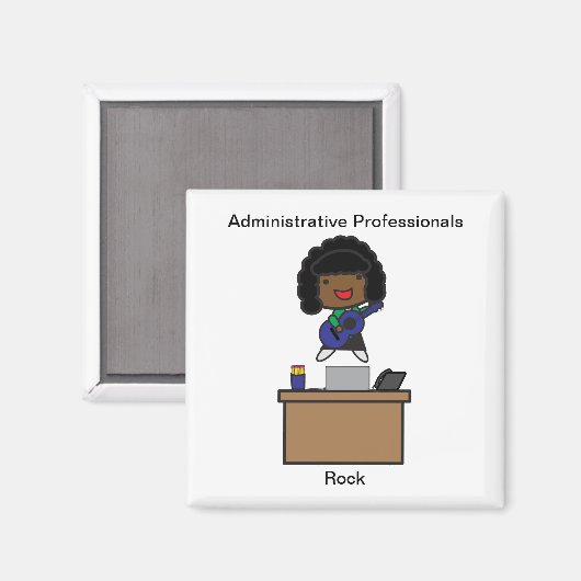 Administratieve Professionals Rock AfricanAmerican Magneet (Voorkant / Achterkant)