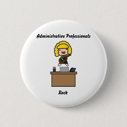 Administratieve professionals Rock (Blonde) Button (Voorkant)
