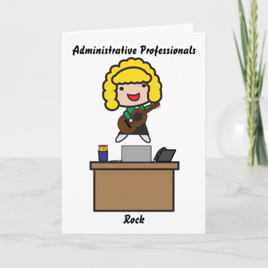 Administratieve professionals Rock Blonde Kaart (Voorkant)