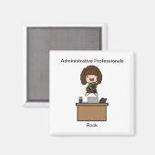Administratieve professionals Rock (Brunette) Magneet (Voorkant / Achterkant)