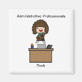 Administratieve professionals Rock (Brunette) Magneet (Voorkant)