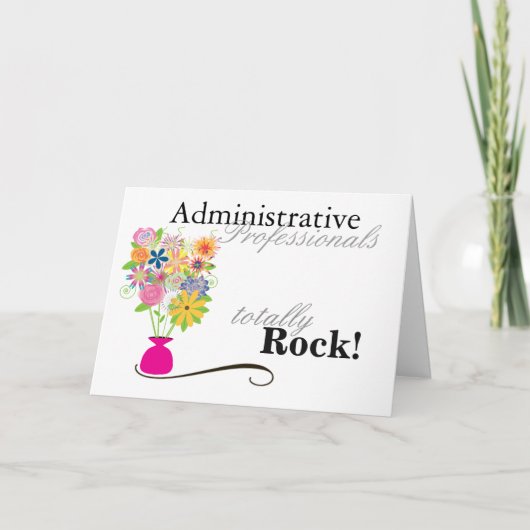 Administratieve professionals rocken! (kaart) feestdagen kaart (Voorkant)