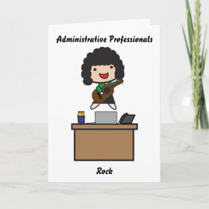 Administratieve Professionals Roze donker haar Fun Kaart