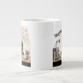 Administratieve Professionele Dag Aangepaste Naam Grote Koffiekop (Voorkant)