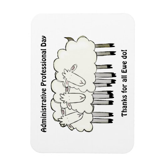 Administratieve Professionele Dag - Bedankt Magneet (Verticaal)