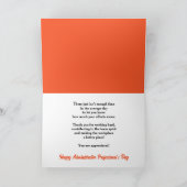 Administratieve Professionele Dag Dank u kaart (Binnen)