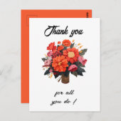 Administratieve Professionele Dag Dank u kaart (Voorkant / Achterkant)