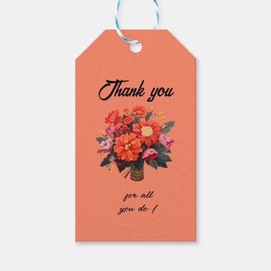 Administratieve Professionele Dag Dank u kaart Cadeaulabel (Voorkant)