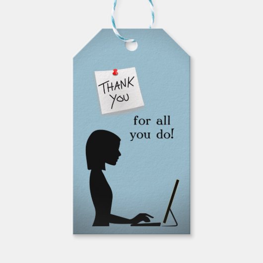 Administratieve Professionele dag Gift Labels Cadeaulabel (Voorkant)