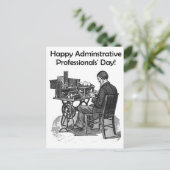 Administratieve Professionele Dag Mannelijke Typis Briefkaart (Staand voorkant)