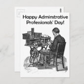Administratieve Professionele Dag Mannelijke Typis Briefkaart (Voorkant / Achterkant)