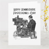 Administratieve Professionele Dag Mannelijke Typis Kaart (Gele Bloem)